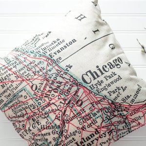 Chicago Decorative Throw Farmhouse Pillow